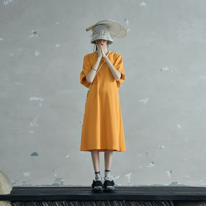 Summer Knitted Short Sleeve Dress Loose Cut