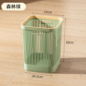 Large Capacity Uncovered Trash Can for Home Use Bathroom Kitchen Living Room Plastic Square Dustbin Garbage Bin Waste Basket