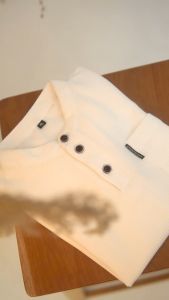 KHOIRUMMAH Koko Kurta Zain Couple - Kaos Koko Ayah Dan Anak - Koko Kurta Polos Lengan Panjang - Mocca