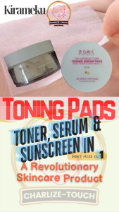Kirameku Wonder Toning Pads SPF30 60 Ultra Thin pads for Moisturize Whitens Revitalize Sun Protection refill pack and jar