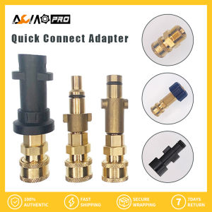 AumoPro 1PC Long Nozzle To Quick Connector for Small Car Wash Lava Car Wash Water-Spray PA Foam Jug Quick Connect Adapter for High Pressure Car Wash Machine Accessories