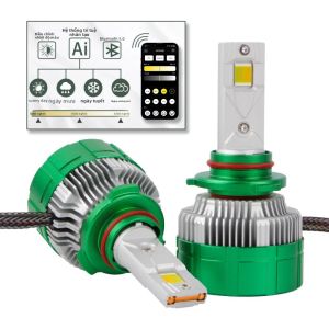 Bóng Đèn Pha LED K14 Canbus 12V Điều Khiển Bằng Ứng Dụng H3 H11 H7 H8 9005 9012 Hb3 Hb4 3 Màu 6000K 3000K 4300K Bộ Đèn Sương Mù Đèn Pha
