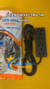 Ổ cắm dài 4 lỗ chịu tải 3m/5m - 4500W Tiến Minh ổ cắm dài di động cao cấp đa năng dây dẫn điện được dùng 100% đồng