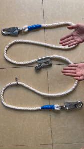 Dây thừng HARU 2 móc xoay có khóa điều chỉnh dài 3 mét - Dây đai an toàn điện lực EVN bảo hộ lao động