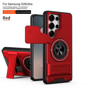 szhaiyu | Phone Case for Samsung Galaxy S26 S24 S23 Ultra S25 FE Lens Protect Ring Holder Cover for Galaxy A37 A26 A17 A15 A16 A05 A07 A56