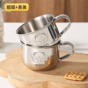 Trẻ Em Thép Không Gỉ 304 Thực Phẩm Cốc Nước Mẫu Giáo Sữa Chống Bỏng Chống Rơi Thẳng Uống Đa Chức Năng Cốc Nước