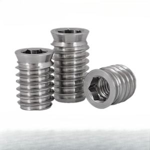 5Pcs Stainless Steel Wood Insert Nuts Embedded Furniture Nut Insert Thread Hex Socket Self Tapping Nut