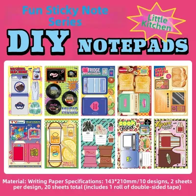 Retro Style Fun Mechanism Foldable Note Paper for Scrapbooking