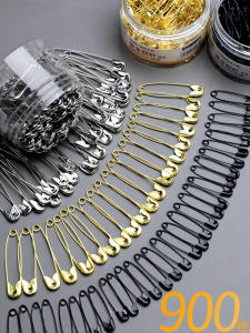 Vintage Metal Safety Pin Tailors Pin Clothing Store Label Hanging Pin U-Shaped Locking Pin Black Gold Silver Fixed Clothes Pin