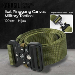 Gesper Sabuk Ikat Pinggang Pria Dewasa Canvas Military Tactical 120cm - KH055
