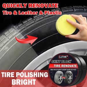 30g Tire Coating Wax Car Tire Retreading and Film Plating Cream Tire Shine Coating Wax Auto Rubber Parts Shiny Paste Anti-Aging