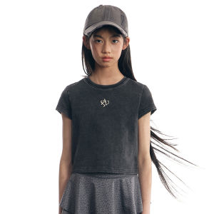 LOVESASAKIDS | Exploration Series Retro Faded Versatile Fashion Metal Badge T-Shirt