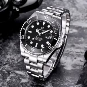 Pagani Design | PD-1639 8215 PAGANI DESIGN Men Two-tone Watch 220MM Steel Bracelet Date Window Classic Diving Style Wristwatch