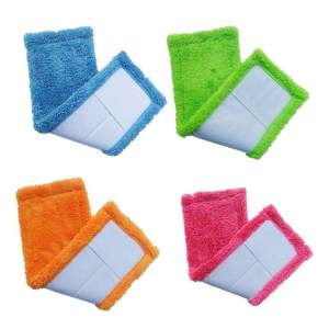 Household cleaning mat mop head coral fleece refill Household dust removal mop cloth head free hand wash replacement floor kitchen no hair loss no fading living room cleaning tools