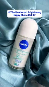 NIVEA Deodorant Roll On Brightening Happy Shave 25ml - Deodorant wanita menghaluskan dan mencerahkan ketiak