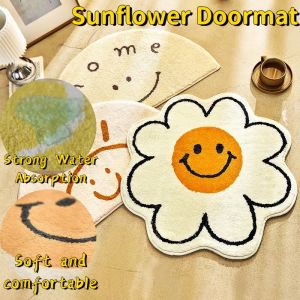 Sunflower Doormat Bathroom Non-slip Floor Mat Water Absorbent Super Soft Carpet