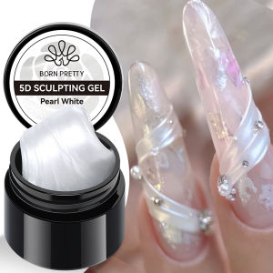 BORN PRETTY 5ml 5D Sculpting Gel Nail Polish Pearl White Shaping/Carving Soak Off UV/LED Gel Manicure DIY Nails Art Design