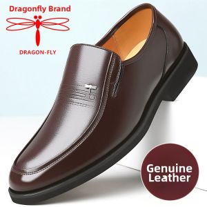 DRAGON-FLY | Formal Business Shoes for Middle-aged Men Slip-resistant Wear-resistant Soft Sole Height-increasing