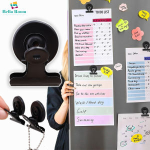 1/5pcs Strong Magnetic Clips Black Duty Fridge Whiteboard Magnet Clips for Home Photo Displays
