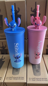 แก้วสแตนเลส 𝗦𝘁𝗶𝘁.𝗰𝗵 & 𝗔𝗻𝗴𝗹𝗲 𝗖𝘂𝗽 เก็บอุณหภูมิได้ดี มีหลอดให้ (พร้อมส่งในไทย)