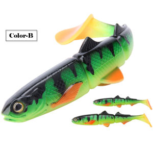 Spinpoler 3-jointed Soft Plastic Bait Swimming Paddle Tail Swimbait 16cm 22cm Pike Bass Muskie Big T Tail Soft Fishing Lures