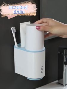 ECOCO ที่แขวนแปรงสีฟัน แบบบีบยา ชั้นวางห้องน้ำ E1905/E1922