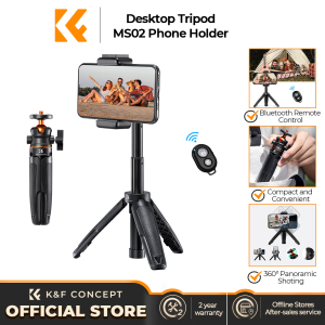 K&F CONCEPT MS09 Tripod Turnstile With Phone Holder And Bluetooth Remote Control