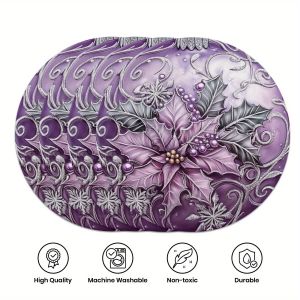 VIKAMA 4-Piece Luxury Pearl Embroidered Placemats Banquet Gathering Afternoon Tea Wedding Table Decor & Accessories