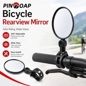 PINMOAP 2PCS Bike Mirror Adjustable Bicycle Rear View Mirror Wide Angle Handlebar Safety Mirror For Mtb Road Bike Scooter Cyclin