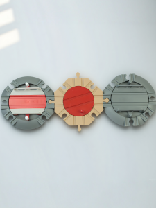 Magnetic Bendy Tunnel Tracks Train Toys Wooden