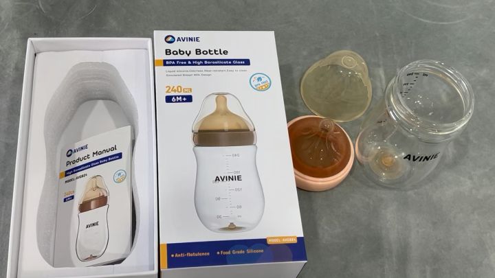 Dr.isla Anti-colic baby bottle Dot Bayi Botol Glass 160ml dan 240ml Anti Kolik Botol Wide Neck Newborn BPA Free AVGB16 botol susu bayi 6 12 bulan dot botol susu Botol bayi tahan suhu tinggi Botol Susu Bayi Newborn