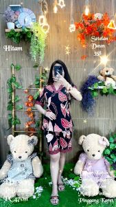 Setelan Wanita Daun 358 detail keterangan ada digambar import kualitas import 300gram