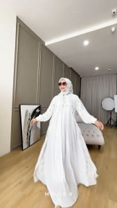 MOJIE 4 Gamis Set Hijab Motif Printing Terbaru dan Kekinian