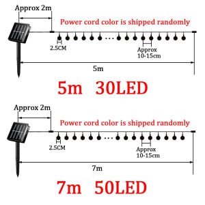 Crystal Ball String Lights: 50 LED Christmas Garden Lights