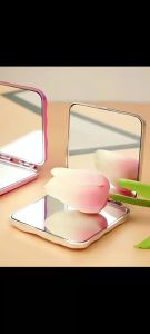 Foldable Plating Makeup Mirror Mini Square Makeup Vanity Mirror Hand Mirrors Double-sided Compact Mirror Pocket Cosmetic Mirror
