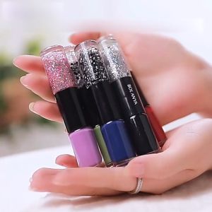 BOLANYA 2 in 1 Nail Gel Polish UV Non Peel Off Cat Kuku Kutek Korea 2 Warna Nail Art - KU001