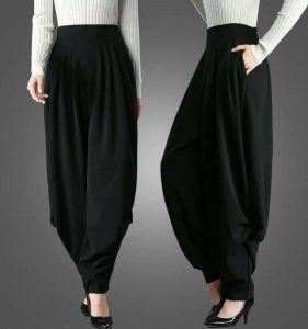 Chiffon Harem Pants Womens High Waist Casual Dance Loose plus Size Wide Leg Lantern Long Trousers Personality Summer New