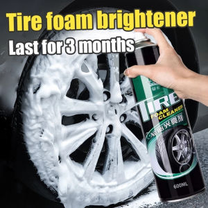 Car Tire Foam Cleaner 300ML/600ML Black Tire Wax Emulsion Moisturizing High Gloss Spray Cleaner Tire Polish Clean