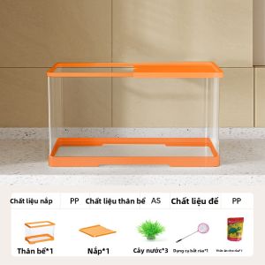 KUOTING | Bể Cá Rùa Nhỏ cho Nhà có Bệ Phơi Nắng và Hệ Thống Lọc