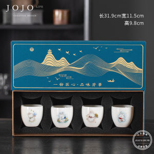 ZiQuanJian JOJOS L. PD. Owner Cup Tea Cup Hand-Painted Yangli Yu White Porcelain Ceramic Drinking Cup Simple Style China Origin