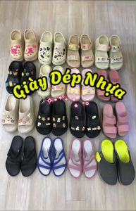 Giày sandal cr.0ss 2 quai ngang gắn sticker - PJ - (88tna)