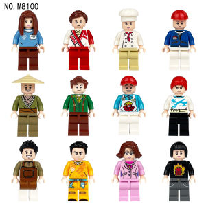 M8100 chef small particles assembled building blocks mini childrens toys birthday gifts dolls cartoon characters.