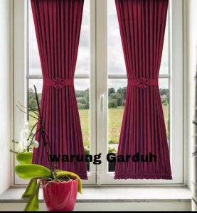 Gorden jendela gorden tebal hordeng sepiral bahan Blackout super tebal