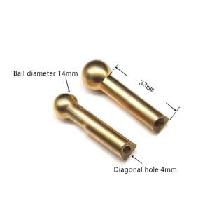 Through Hole Brass Ball Joint Nozzle for CNC Coolant System Long Rod Superior Leak Proof Performance