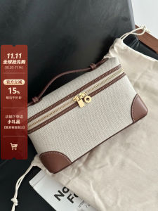 Fashionable Contrast Color Canvas Leather Box Bag Womens Handbag Small Square Phone Bag Single Shoulder Slant Cross Handbag