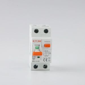 ETEK EKL13-63 เบรกเกอร์ตัดไฟอัตโนมัติสำหรับสถานีชาร์จรถยนต์ Evse แบบ A Type C Curver 30mA 40A 1p+N 2p พร้อมระบบป้องกันกระแสไฟรั่ว 6KA RCBO