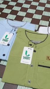 Baju Koko Anak Lengan Pendek Model Kurta Standford Size S M L XL XXL Branded Luthfi Muslim Wear