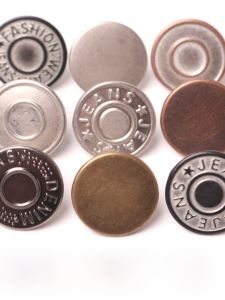 Fixed Metal Button for Jeans Womens Pants Decorative Retro Row Button No Tapering Required High Quality Sewing DIY Material