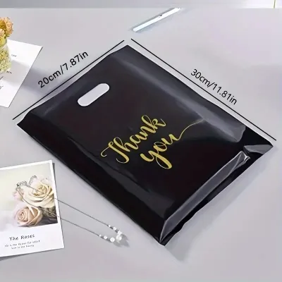 20pcs Extra Thick Reusable Plastic Thank You Bags Perfect Gifts Retail Shopping Party Bags Sturdy and Durable Longlasting Use