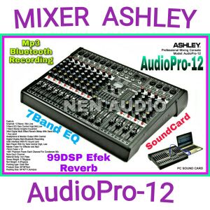 Mixer ASHLEY audiopro12 original ashley audiopro 12 mp3 bluetooth pc soundcard recording